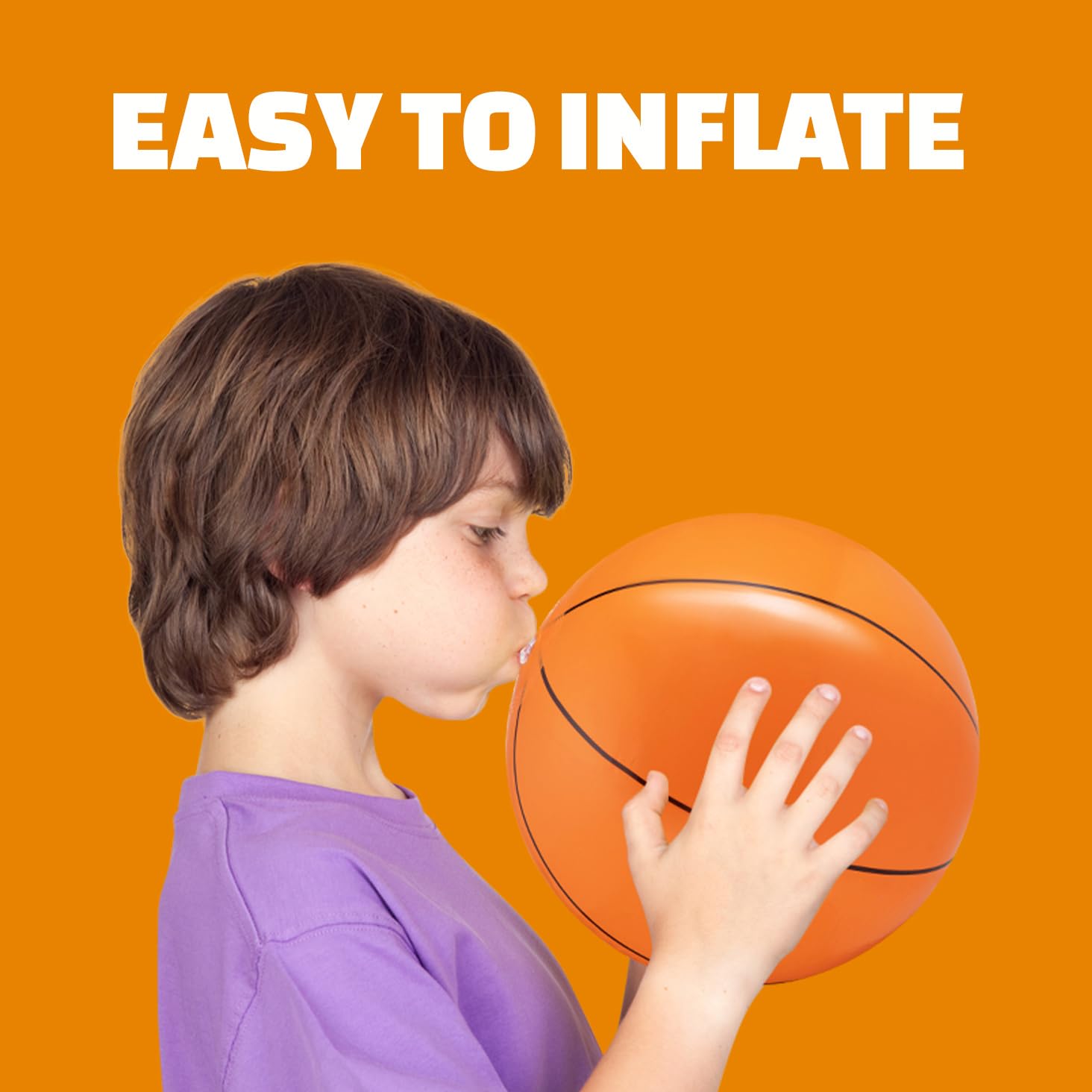 12-Pack Inflatable Basketball Beach Balls (16 Inch) - Fun Pool Toys, Kids Party Favors & Outdoor Summer Games Supplies for Sports Themed Birthday Parties, Backyard Activities and Water Play