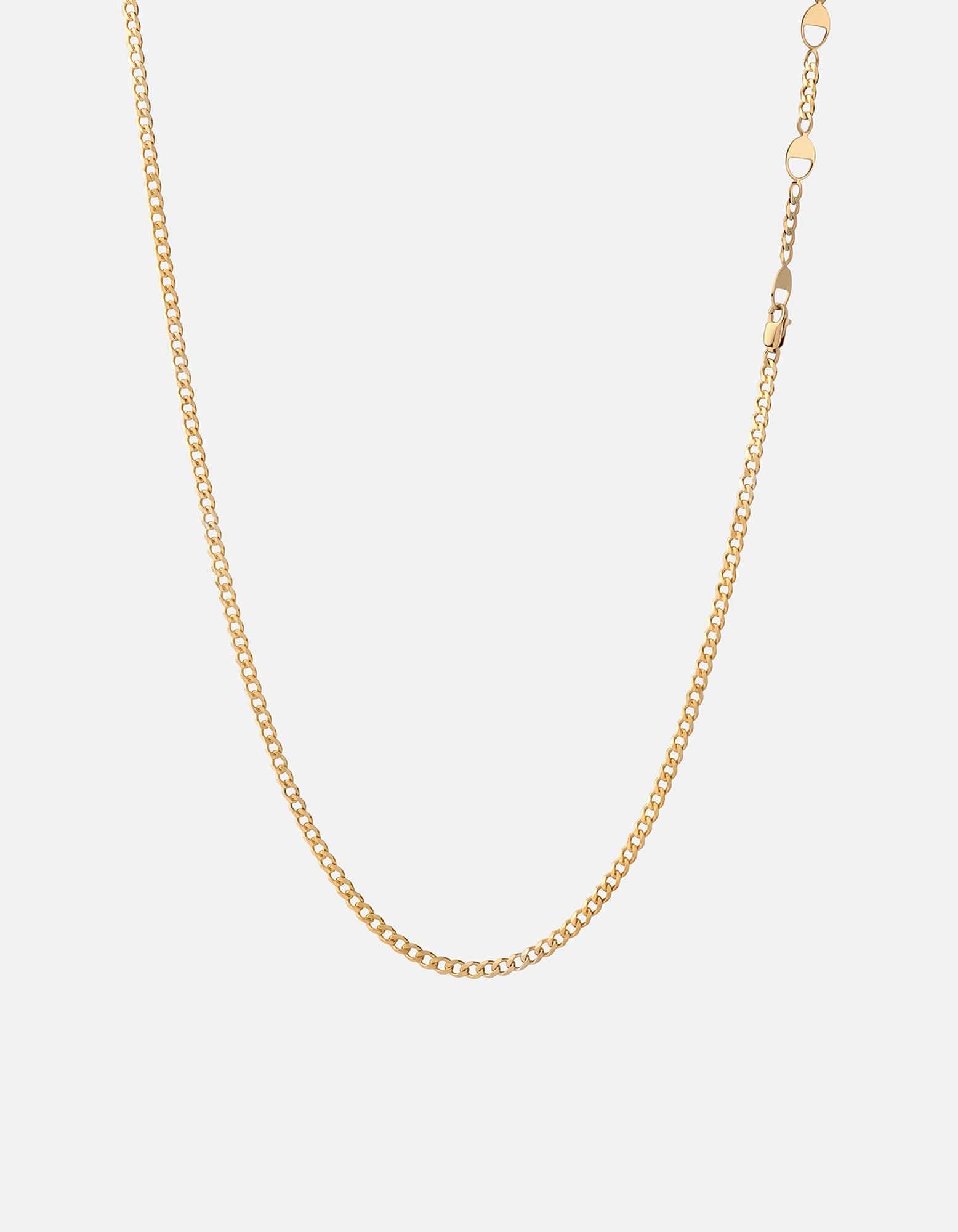 3mm Cuban Chain Necklace 14K Gold Vermeil for Men & Women - Durable Layered Jewelry Gift for Birthday, Anniversary & Everyday Wear