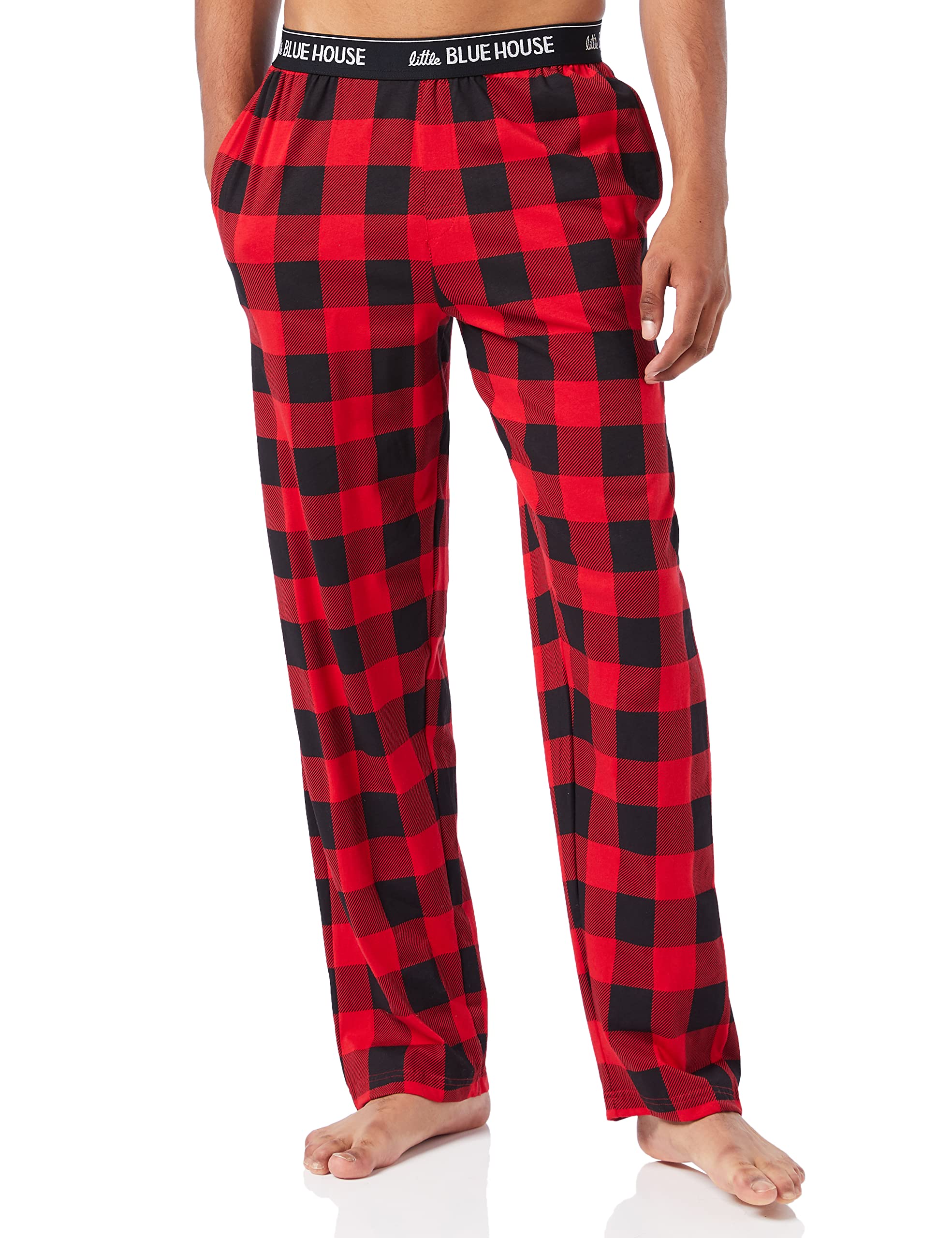 Little Blue House by Hatley Men's Pajama Pants - Soft Cotton Sleepwear for Men, Comfortable Lounge Pants for Home & Travel