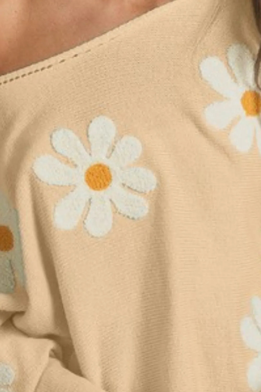 BiBi Floral Embroidered Loose Fit Knit Top for Women | Casual Boho Chic Blouse | Perfect for Spring Outfits & Date Nights