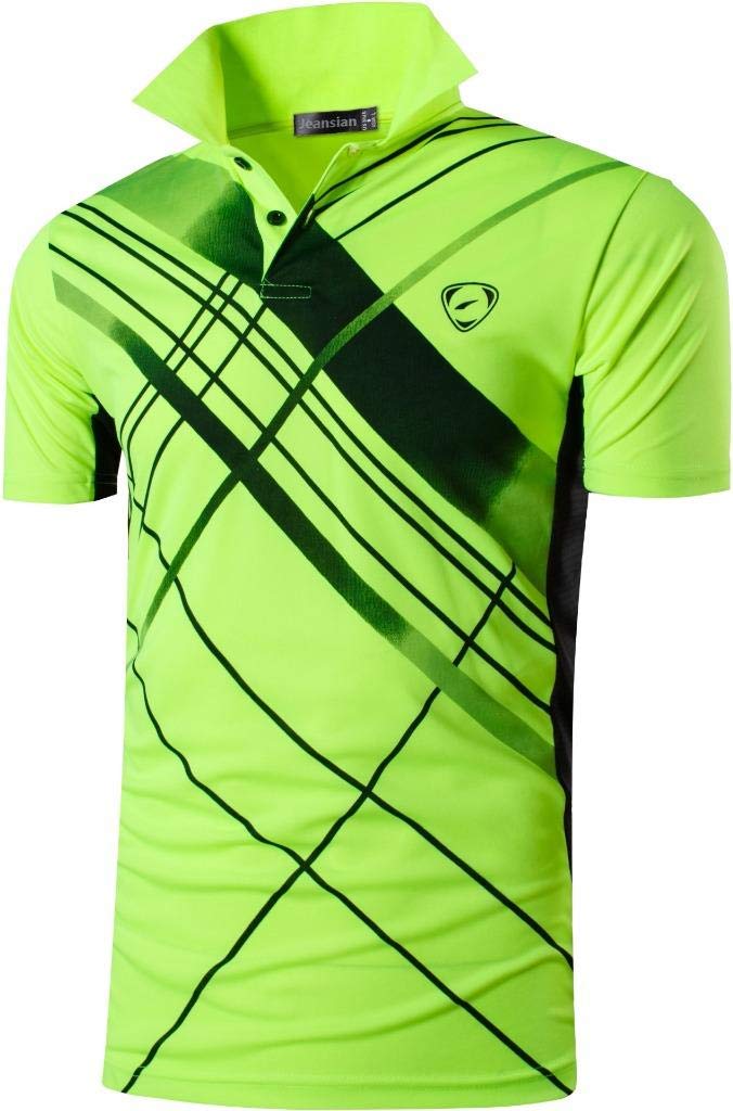 jeansian Men's Quick Dry Polo Shirt 3-Pack - Moisture Wicking Athletic Tee for Golf, Tennis & Outdoor Sports | Lightweight & Breathable for Active Lifestyles