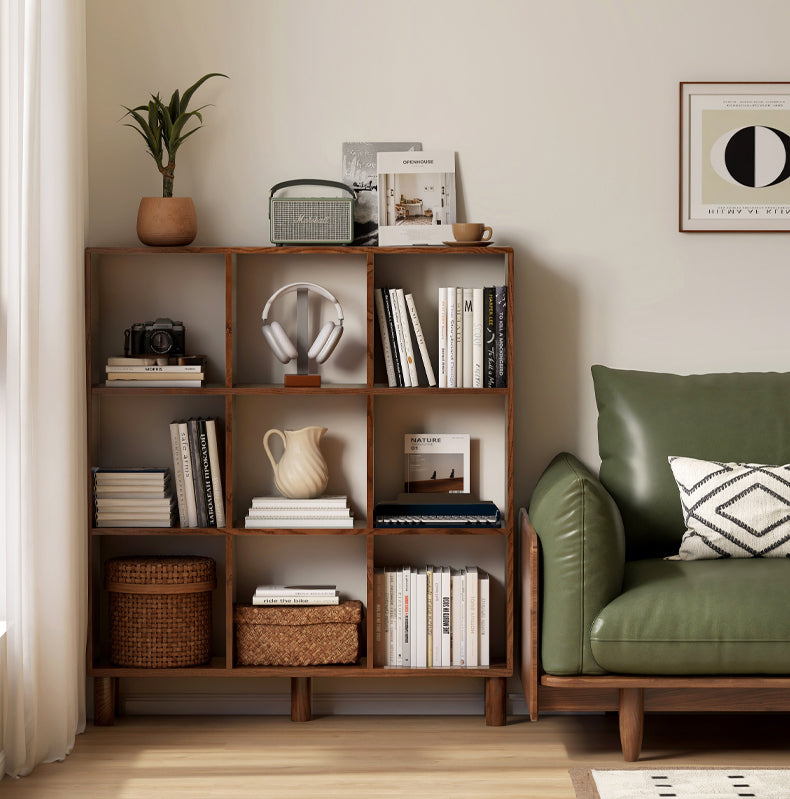 Oak & Beech Solid Wood Modular Bookshelf - Customizable Storage for Home Office, Living Room & Bedroom