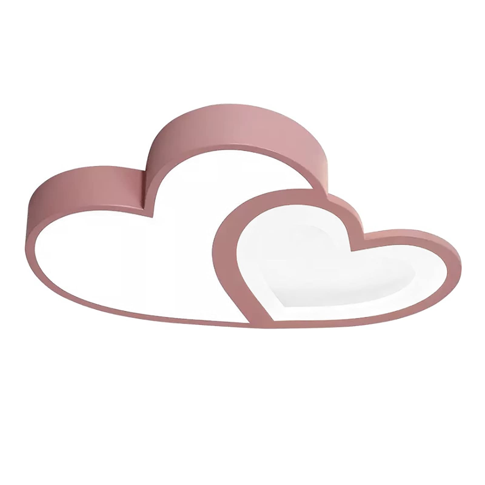 Heart-Shaped LED Flush Mount Ceiling Light - Dimmable Modern Lighting with Remote Control for Dining Room, Kids Bedroom, Nursery & Living Room | Pink Romantic Ambiance Light for Home Decor