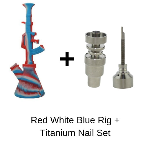 Premium AK-47 Shaped Silicone Dab Rig - Portable & Durable for Concentrates | Perfect for Travel, Home Use & Outdoor Sessions