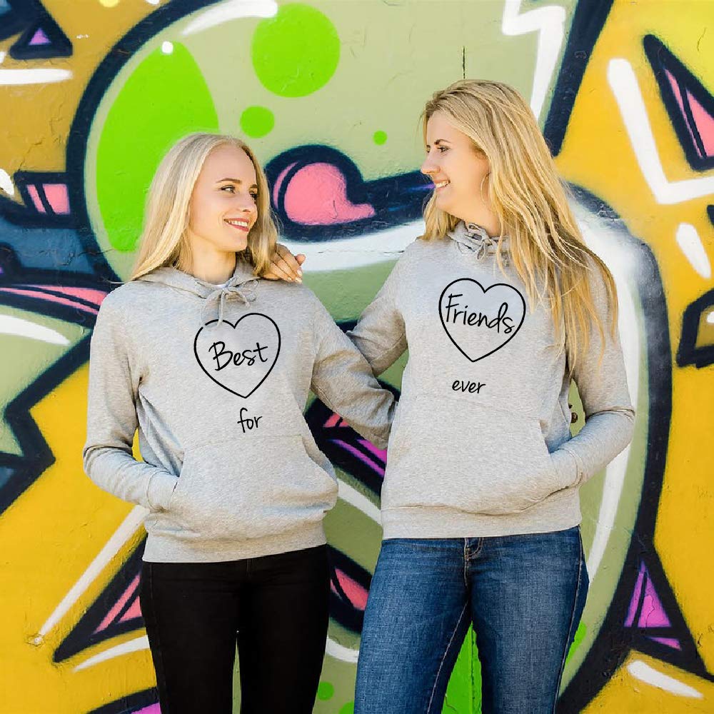 Best Friends Matching Hoodies for Women - Cute BFF Sweatshirts for Girls, Couple Hoodie Gift for Besties - Perfect for Sleepovers, Birthdays & Friendship Celebrations