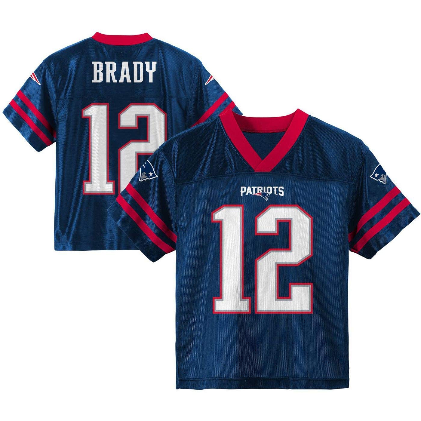 Tom Brady New England Patriots Navy #12 Youth NFL Jersey (Sizes 4-20) - Official Home Game Football Uniform for Kids & Teens - Perfect for Game Day, Fan Events, and Sports Collectibles