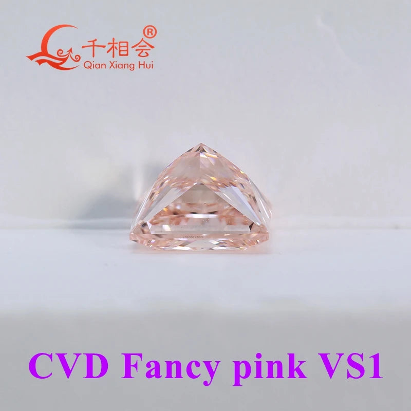 1.496ct & 1.560ct Fancy Pink CVD Lab-Grown Diamond - VS1 Clarity Square Shape GEMID Certified Loose Stone for Engagement Rings & Fine Jewelry Making