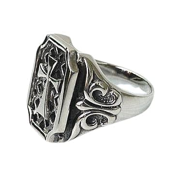 Gothic Cross Sterling Silver Men's Ring for Punk Fashion & Gothic Style - Religious Jewelry for Men, Dark Aesthetic Wedding Band, Alternative Gift for Him