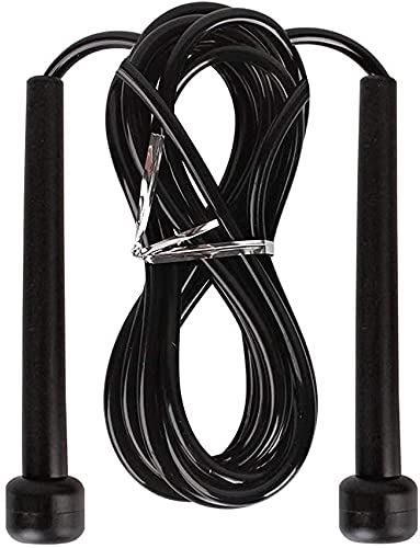 QIANMEI Adjustable Jump Rope for Women & Kids - Non-Slip Handle for Fitness, Endurance & Weight Loss - Perfect for Home Workouts, Gym Training & Outdoor Exercise (Black)