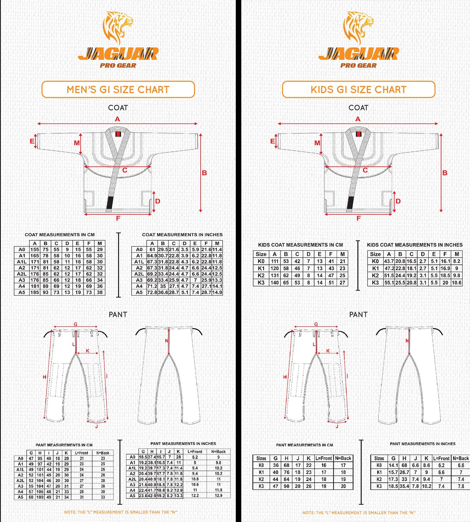 JAGUAR PRO GEAR Classic Series BJJ Gi - Lightweight Brazilian Jiu Jitsu Kimono for Kids & Adults (Unisex) with Free White Belt - Perfect for Training, Competition & Martial Arts Practice
