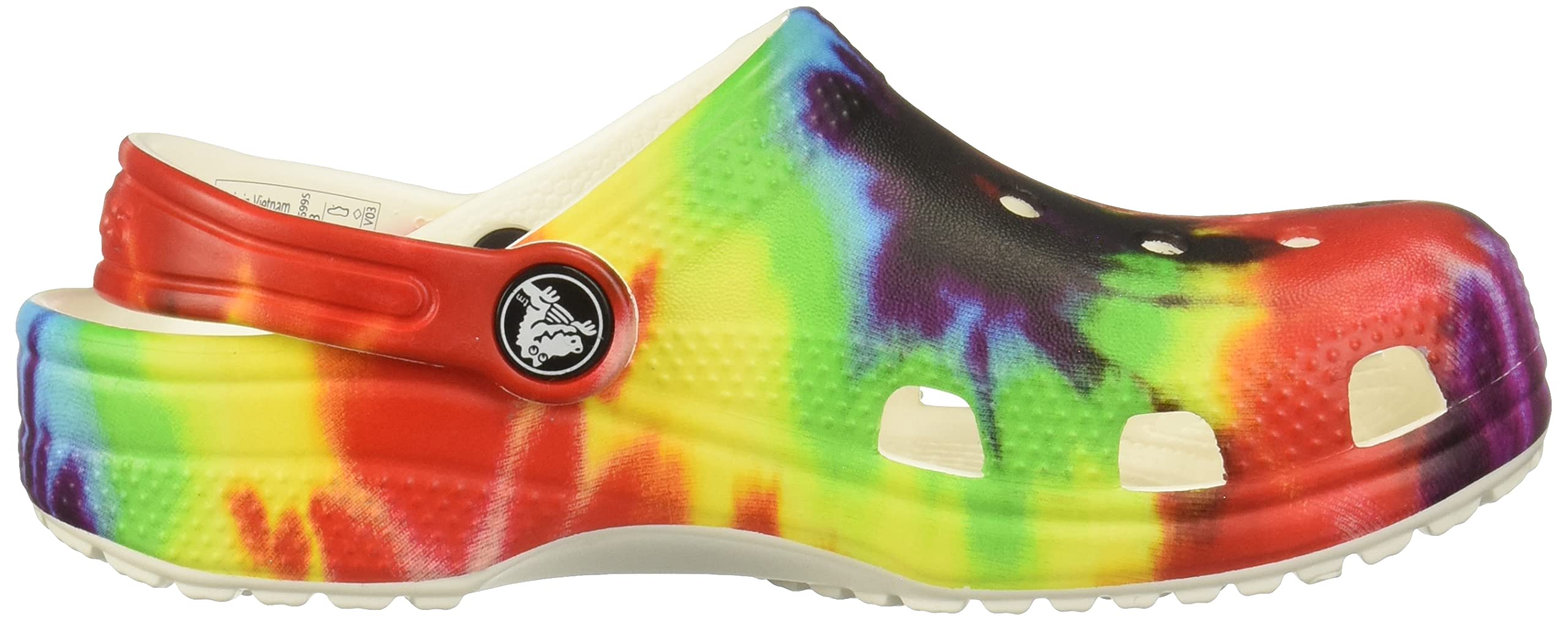 Crocs Classic Tie-Dye Graphic Clog Shoes for Kids & Teens - Unisex Comfort Slip-On Water Shoes for Boys & Girls - Perfect for Beach, Pool & Outdoor Play