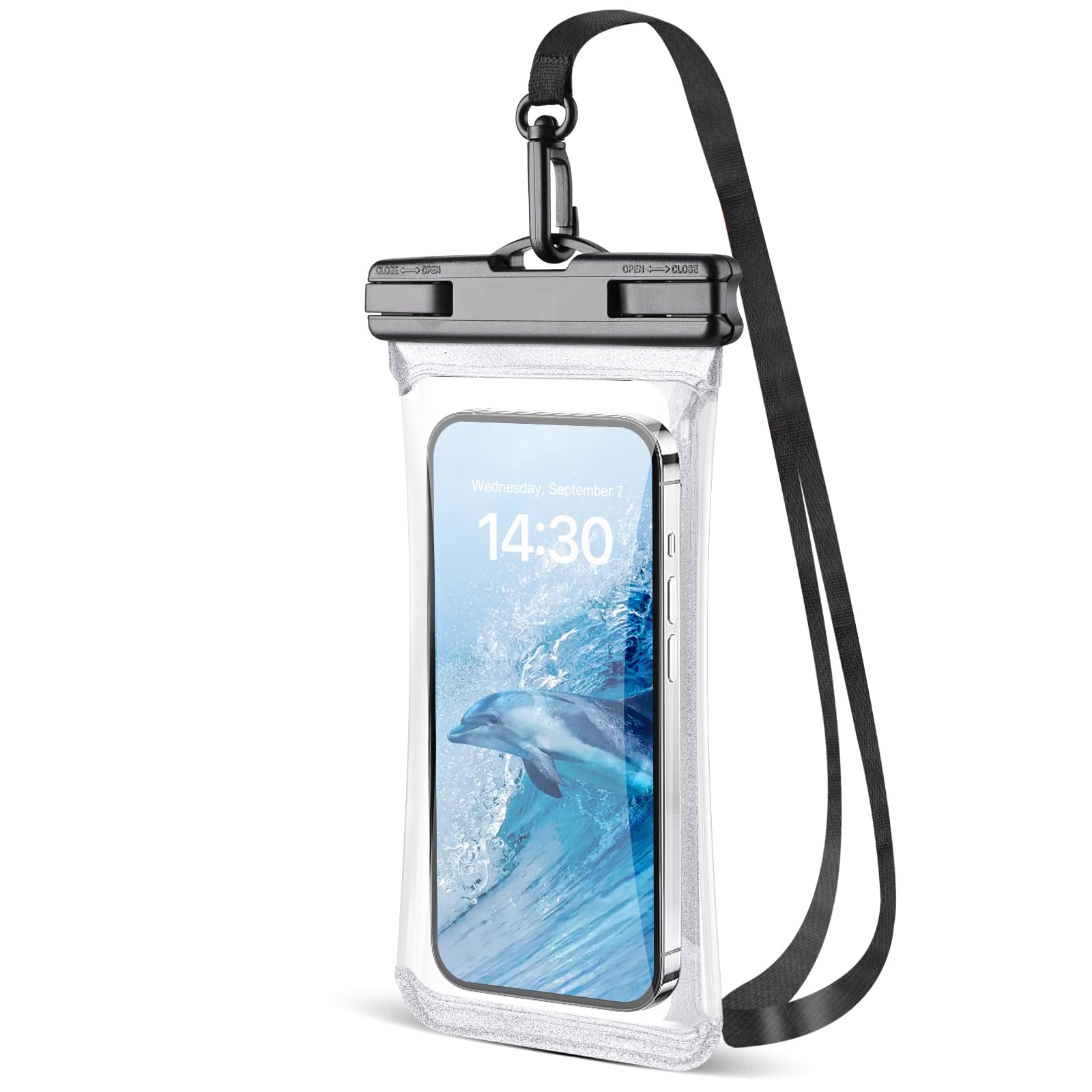 Waterproof Phone Pouch IPX8 - Universal 3D Seamless Design for iPhone 15 Pro Max/14 Pro/13 & Galaxy S24/S23 Ultra (Fits up to 6.9