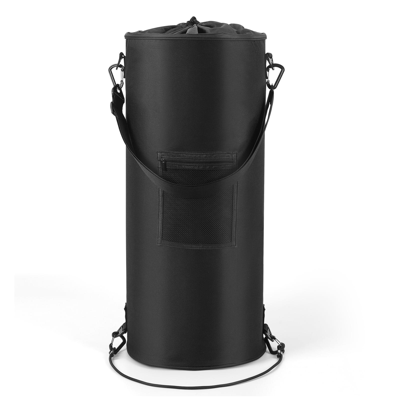 13 Gallon Waterproof Boat Trash Can with 6 Clips & Storage Pocket - Reusable Marine Garbage Holder for Pontoon Boats, Fishing, Sandbar & Camping - Fast Cleaning Boat Accessories for Outdoor Adventures