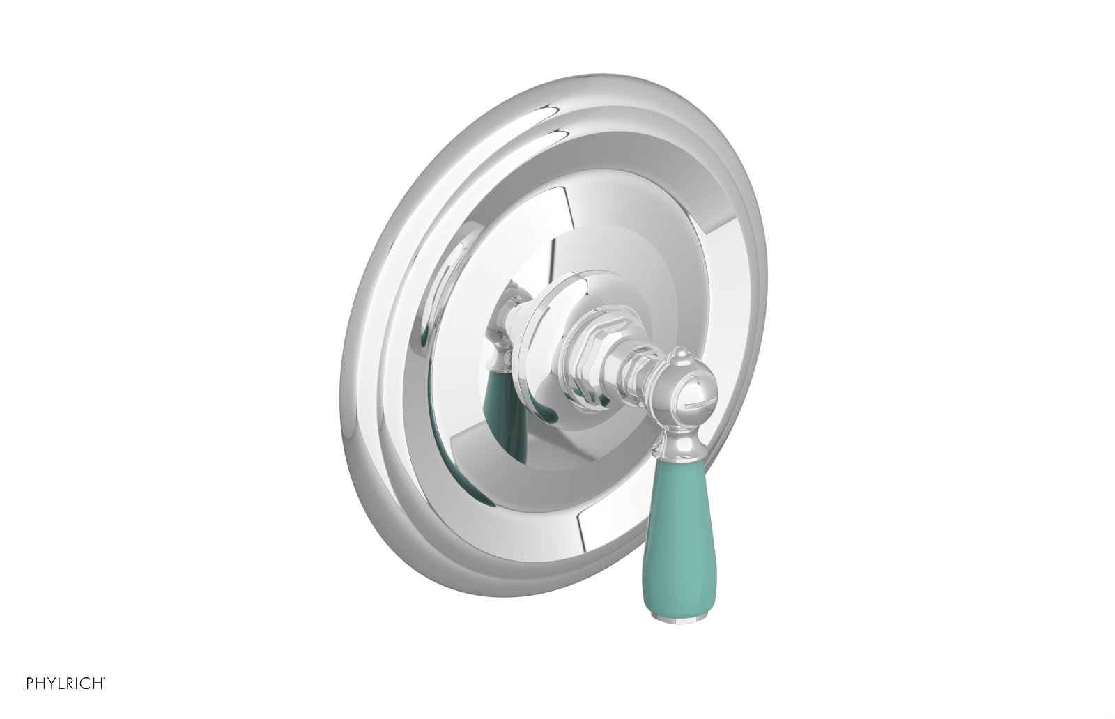 Jamestown Thermostatic Shower Trim Kit with Lever Handle & Turquoise Accents - 4 Function Shower System for Modern Bathrooms, Perfect for Spa-Like Experience