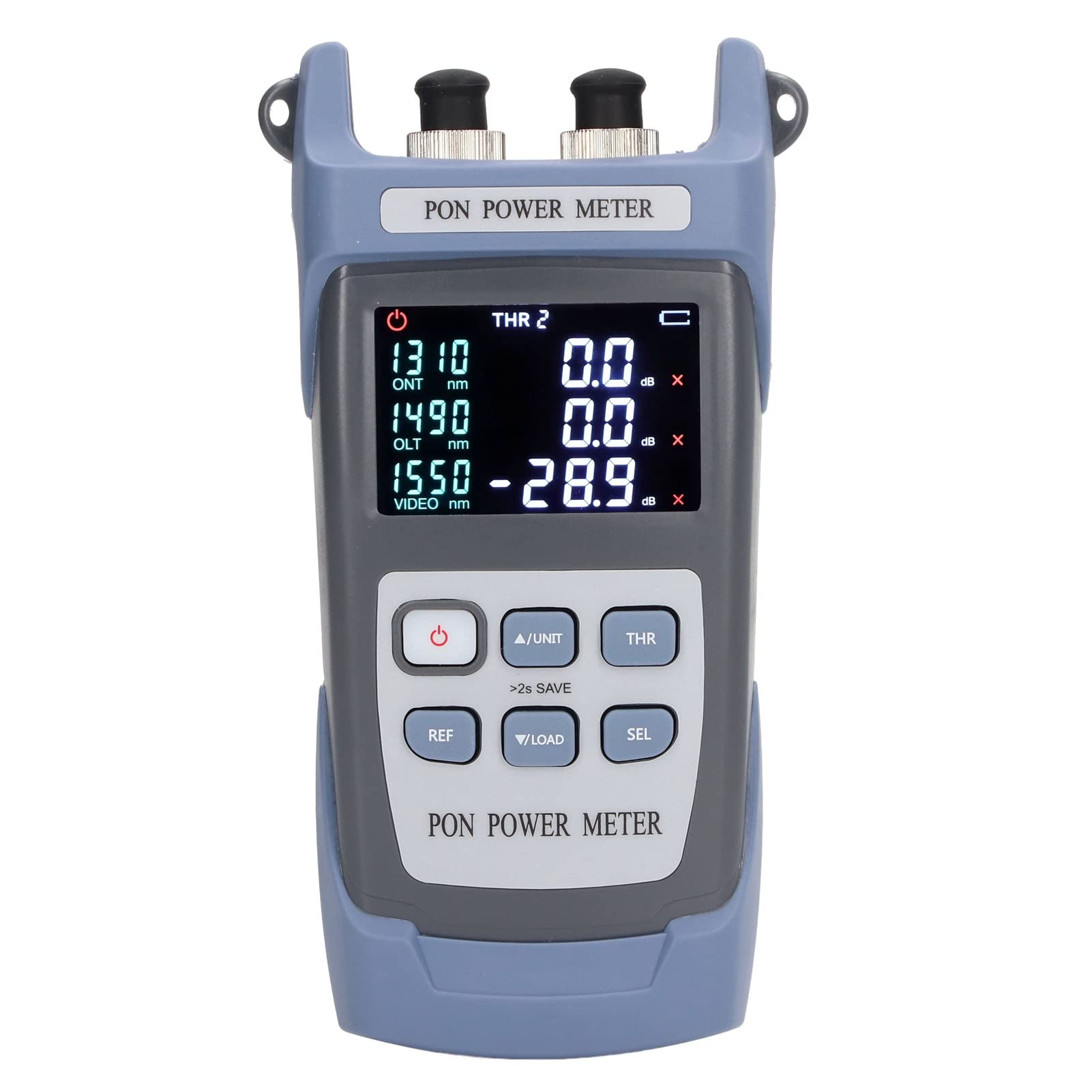 **Handheld LCD Optical Power Meter - Fiber Optic Power Tester with FC/SC Interface (1310nm, 1490nm, 1550nm Wavelength) - Ideal for Telecom, Data Centers & Network Maintenance**
