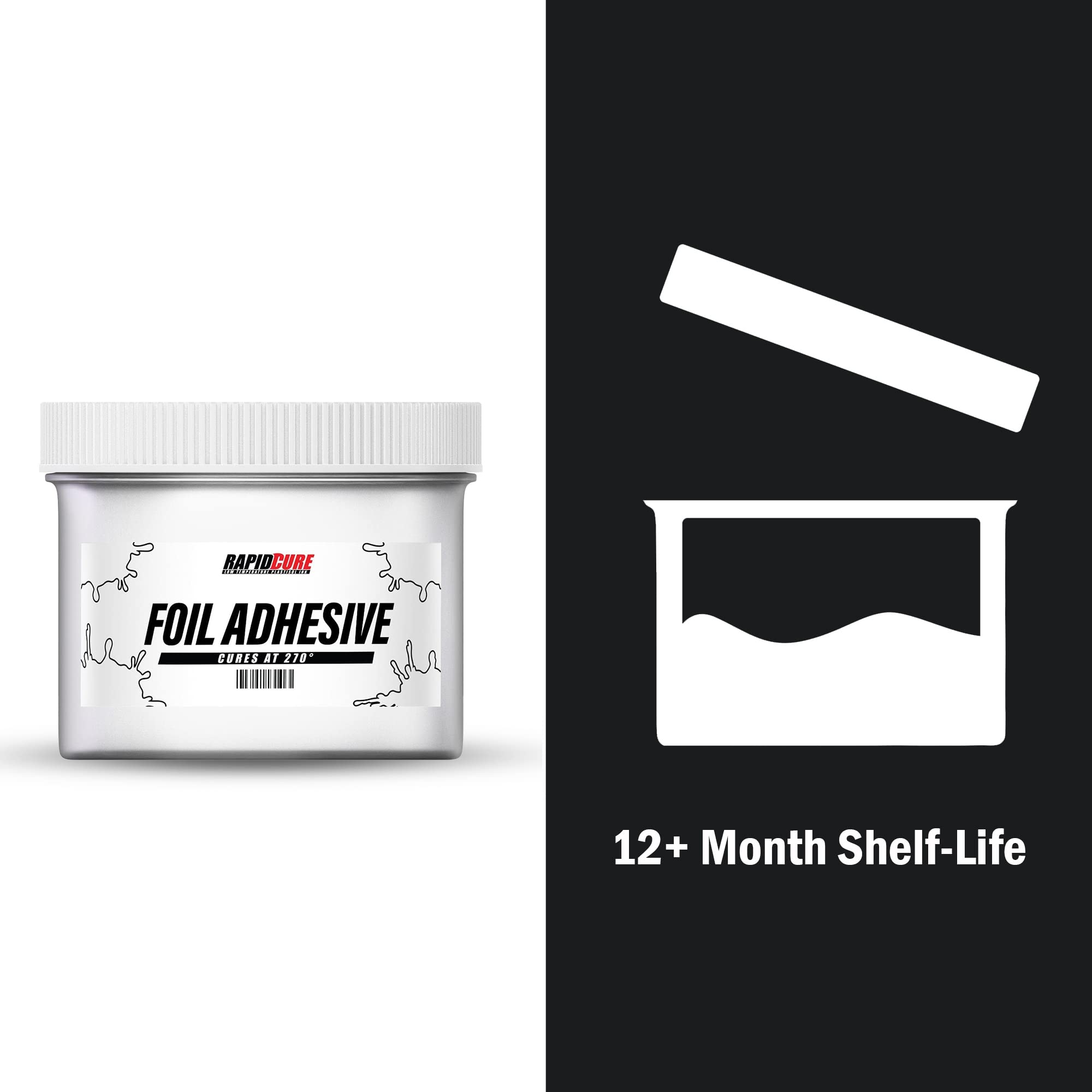 Rapid Cure® Screen Printing Ink Foil Adhesive (1 Gallon - 128oz) - Fast Drying Plastisol Ink for Fabric & T-Shirt Printing - Made in USA - Perfect for DIY Crafts, Custom Apparel & Professional Screen Printing