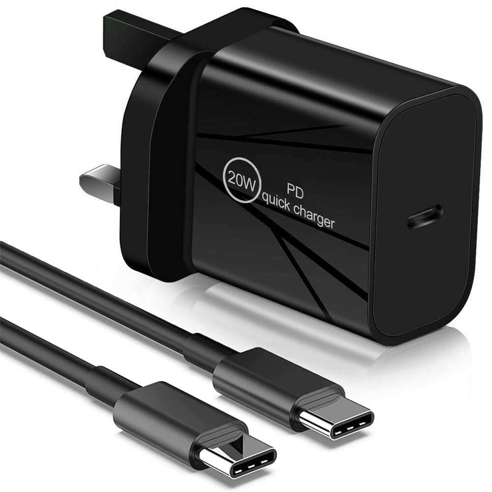 Samsung Galaxy Z Flip 6/Z Fold 6/Z Flip 5/Z Fold 5/Z Flip 4 Fast Charger [20W] - USB C Wall Charger with 1M Cable | UK 3 Pin Plug | High Speed Charging Adapter for Samsung Galaxy Z Series | Perfect for Travel, Home & Office Use