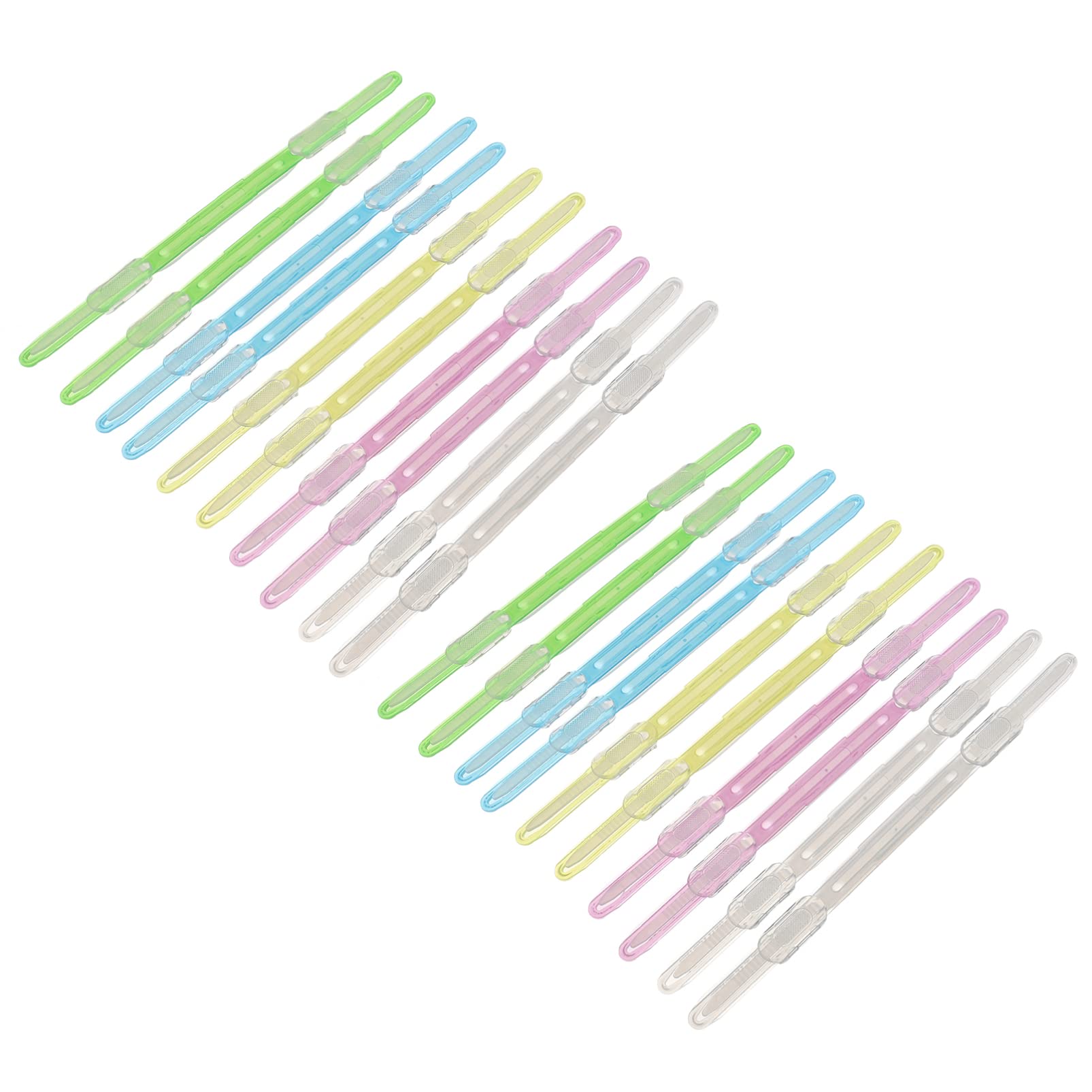 NUOBESTY 20PCS Plastic Document Fasteners - Bookbinding Clips for Paper Files, Office Supplies & School Projects | Perfect for Organizing Reports, Presentations & Craft Projects