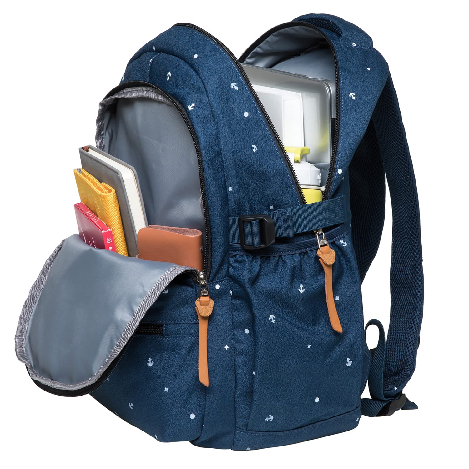 KAUKKO 15.6 Inch Laptop Backpack for College Students - Waterproof Casual Daypack with USB Charging Port, Perfect for School, Work & Travel (Blue)