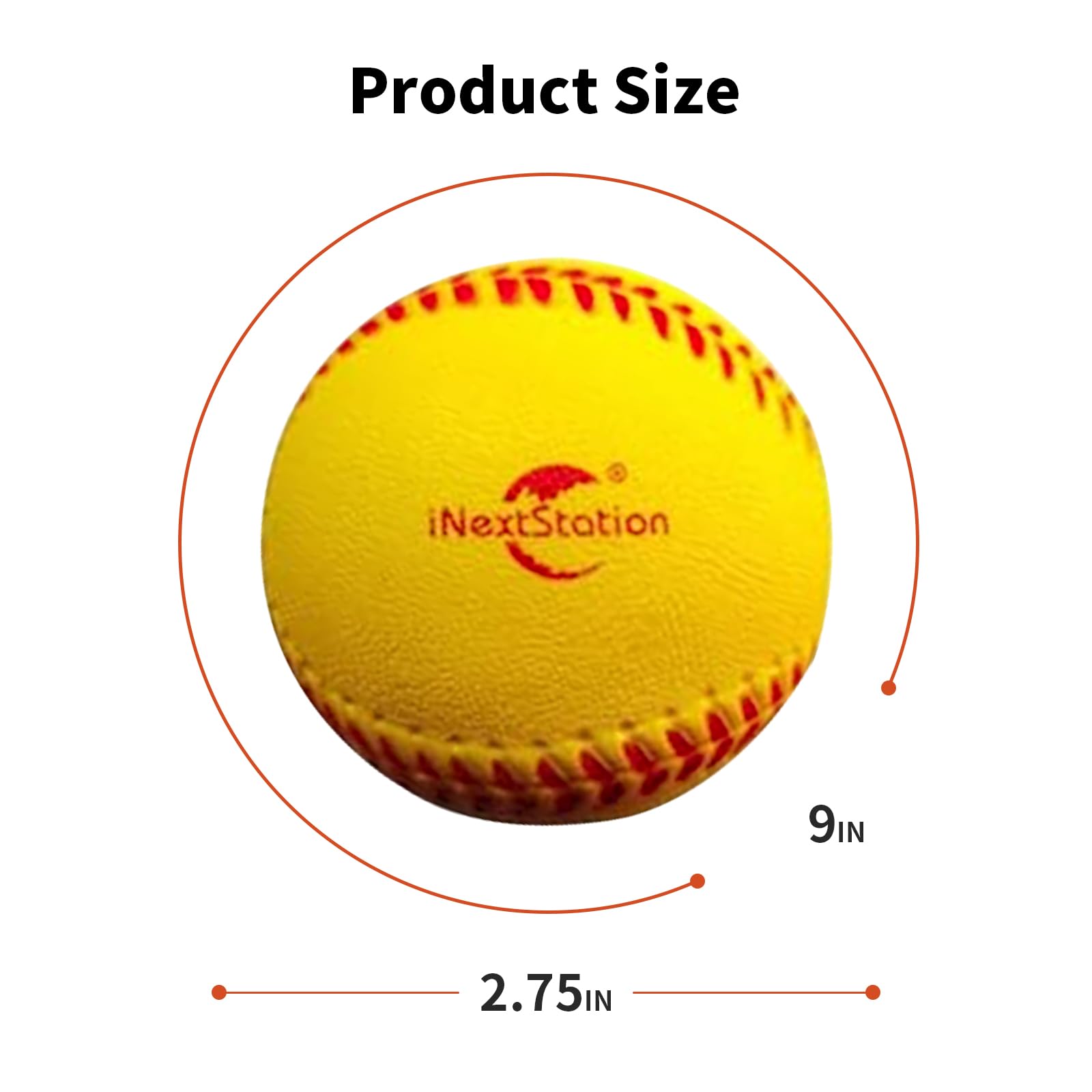 iNextStation Soft Foam Baseballs - 12 Pack, 9 Inch Practice Balls for Kids & Teens | Safe Training Equipment for Backyard, Batting Cage & Indoor Baseball Practice