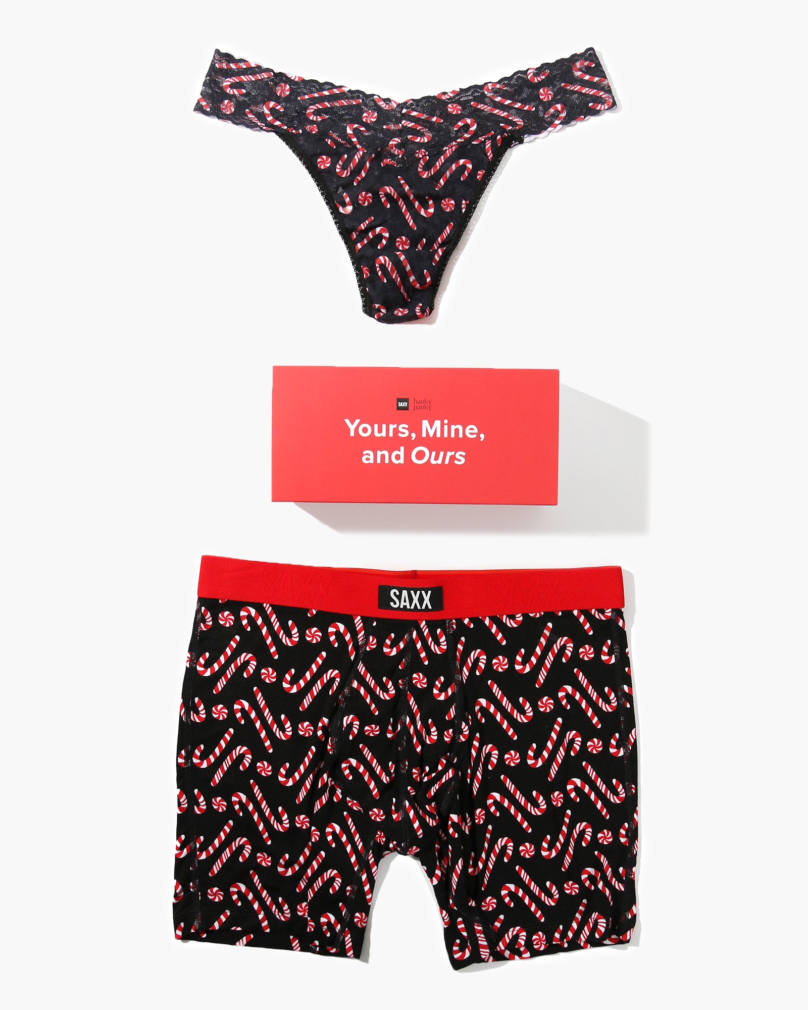Yours & Mine Hanky Panky Collaboration - Matching Couple Underwear Set for Valentine's Day Gifts & Romantic Getaways