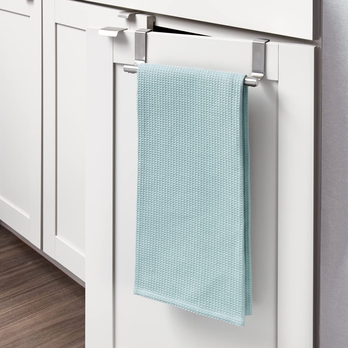 iDesign Orbinni Steel Over the Door Organizer - Rose Gold Valet Hook for Bedroom, Closet & Bathroom Storage | 4