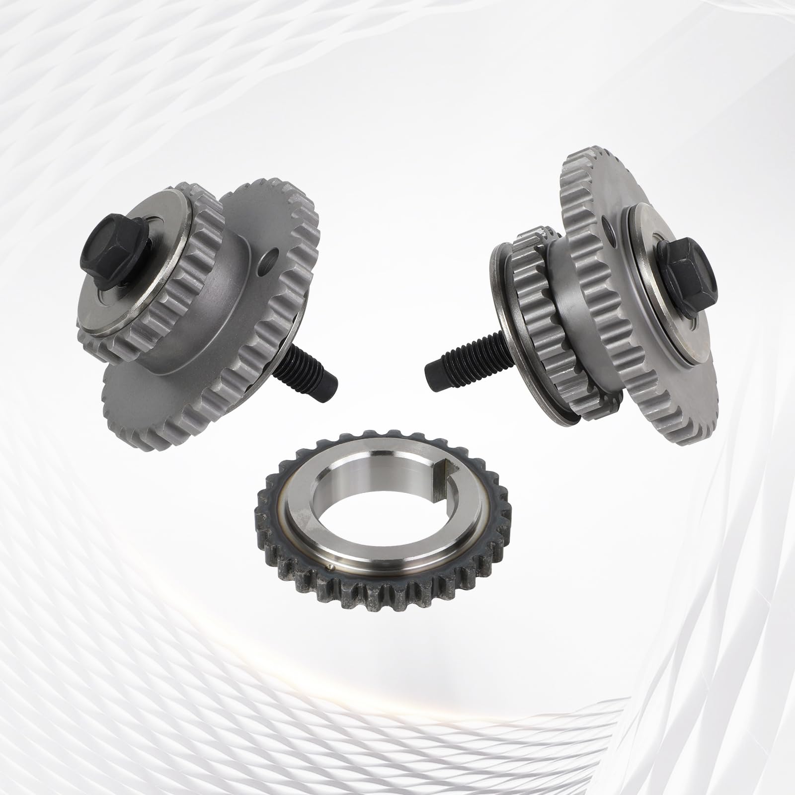 High-Quality Engine Timing Chain Kit 12633451 with 4pcs VVT Sprockets 12684830, Tensioner, Guide Rail & Sprocket - Compatible with Chevy Traverse, Acadia, Equinox, Malibu, Allure, Enclave, LaCrosse, CTS, SRX, STS 2.8L/3.0L/3.6L (12633452, 12600459) - Perfect for Engine Repair & Maintenance