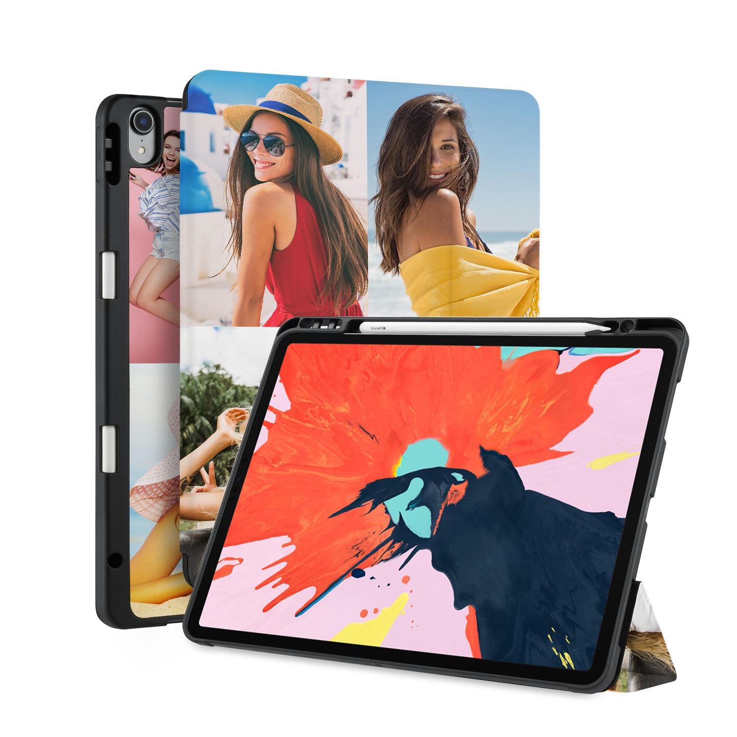 Premium iPad Case with 8 Photo Slots - Durable Protective Cover for iPad 6th/7th/8th/9th Gen - Perfect for Family Photos, Travel Memories & Personalization