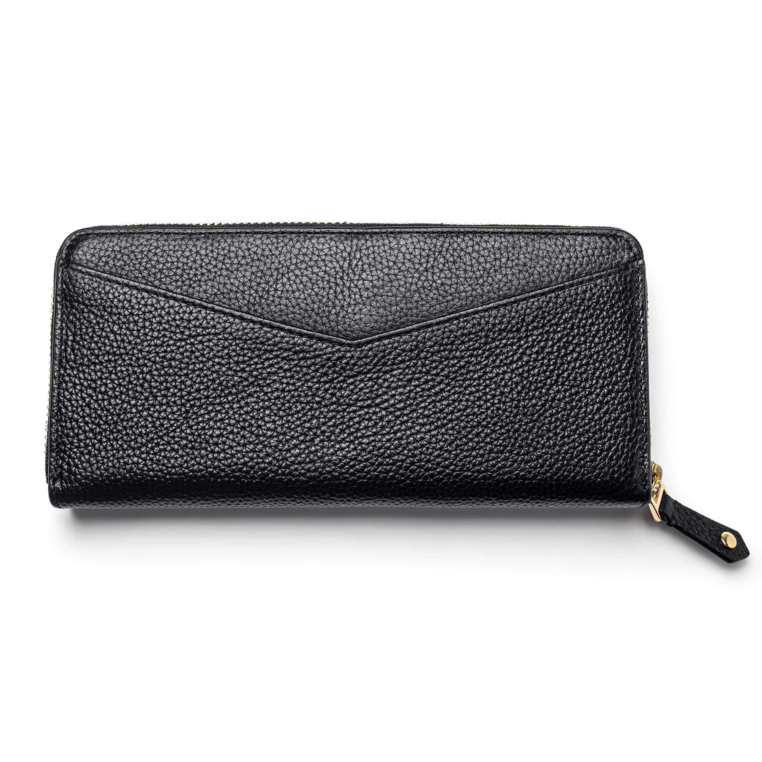 Hook & Albert Genuine Leather Women's RFID Blocking Slim Wallet - Stylish Zipper Credit Card Holder for Everyday Carry, Travel & Business | Perfect for Office, Shopping, Airport Security & Gift Giving