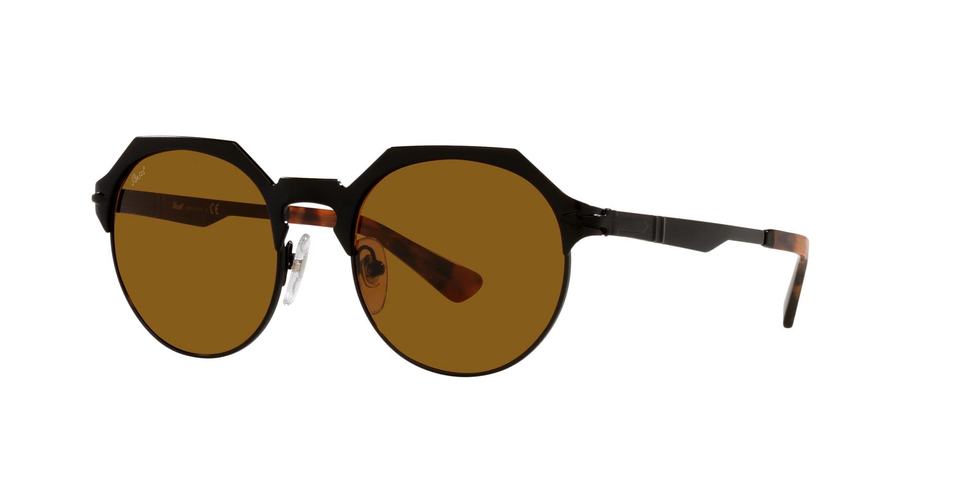 Persol PO2488S Hexagonal Sunglasses for Men & Women - Polarized UV Protection - Classic Italian Design - Perfect for Driving, Travel & Outdoor Activities