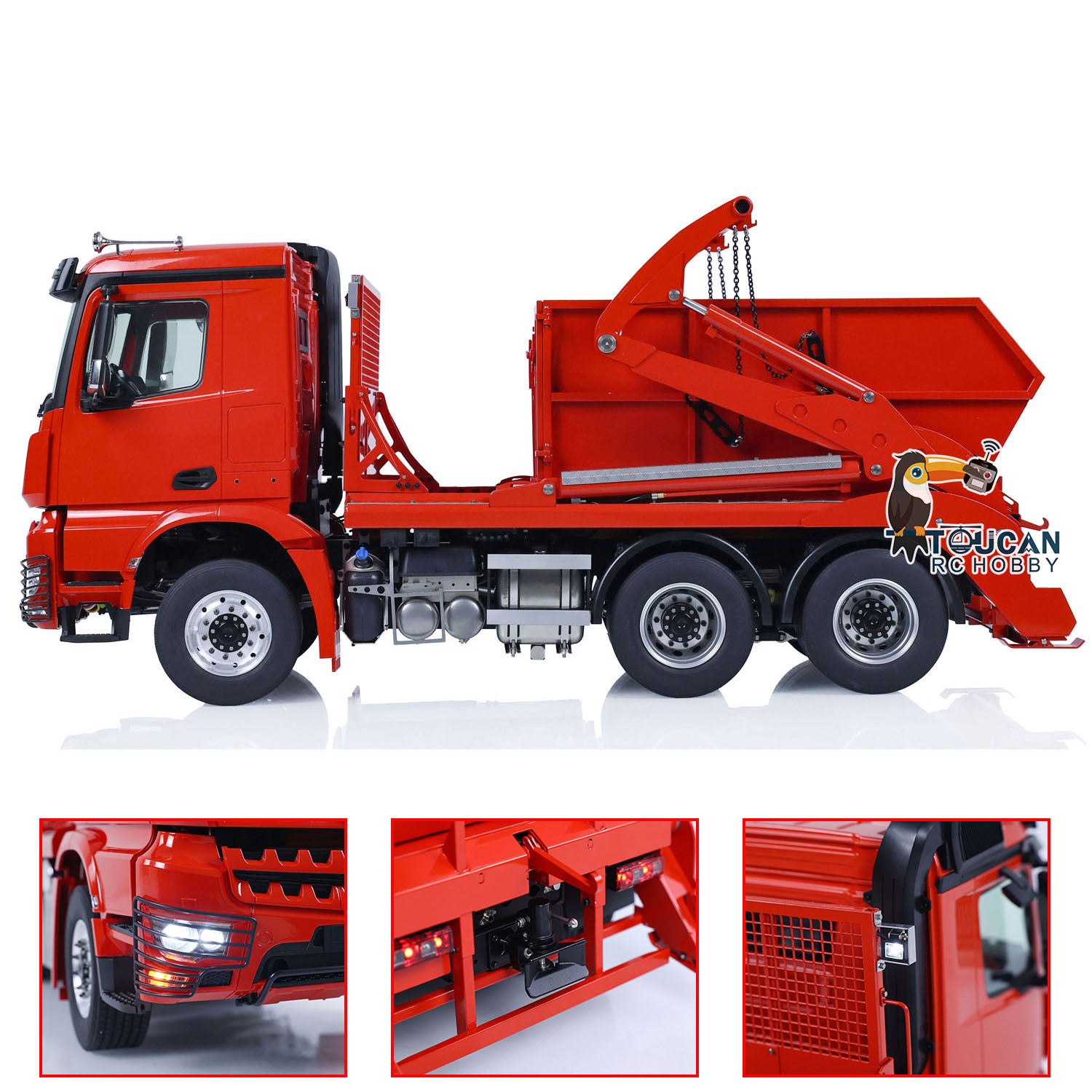 1/14 Scale VL18U K3363 RC Hydraulic Skip Loader - Metal Swing Arm Remote Controlled Dumper Truck - Simulation Construction Hobby Model (PNP/RTR) - Perfect for Indoor/Outdoor RC Construction Play & Collectors