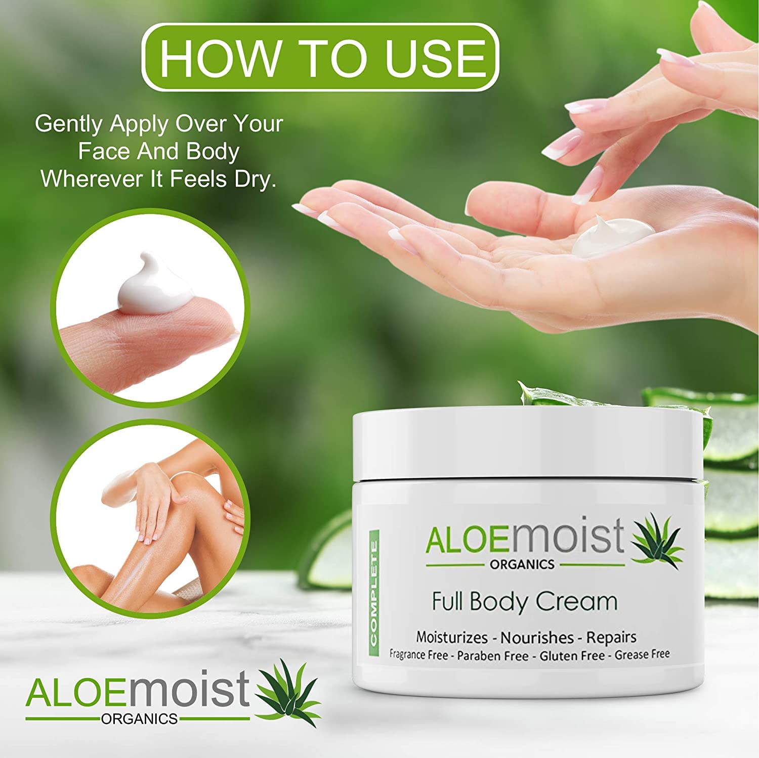 Organic Aloe Vera Body Lotion & Face Moisturizer - Hydrating Anti-Aging Retinol Cream with Natural Ingredients | Perfect for Dry Skin Care, Daily Moisturizing Routine & Post-Shower Hydration