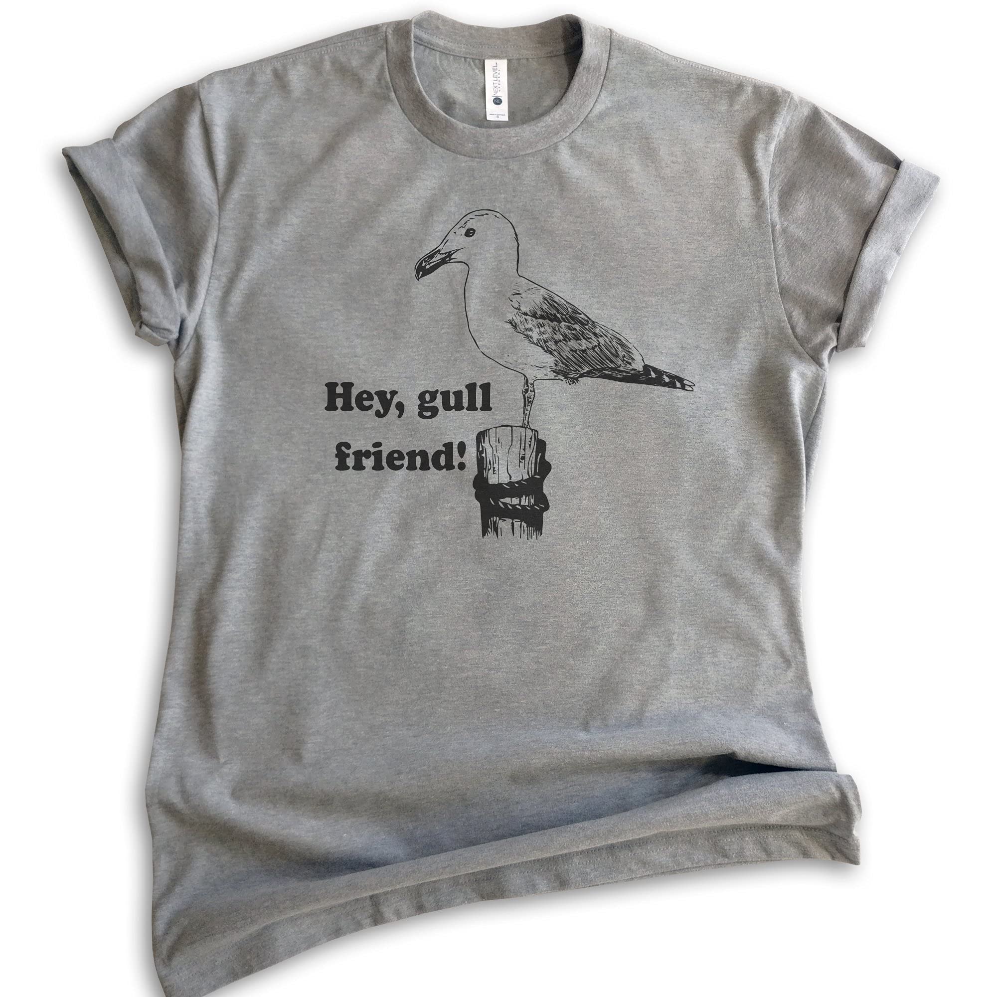 Evertree Unisex Seagull Pun T-Shirt - Funny Beach Animal Shirt for Men & Women - Perfect for Casual Wear, Summer Outfits & Gifts
