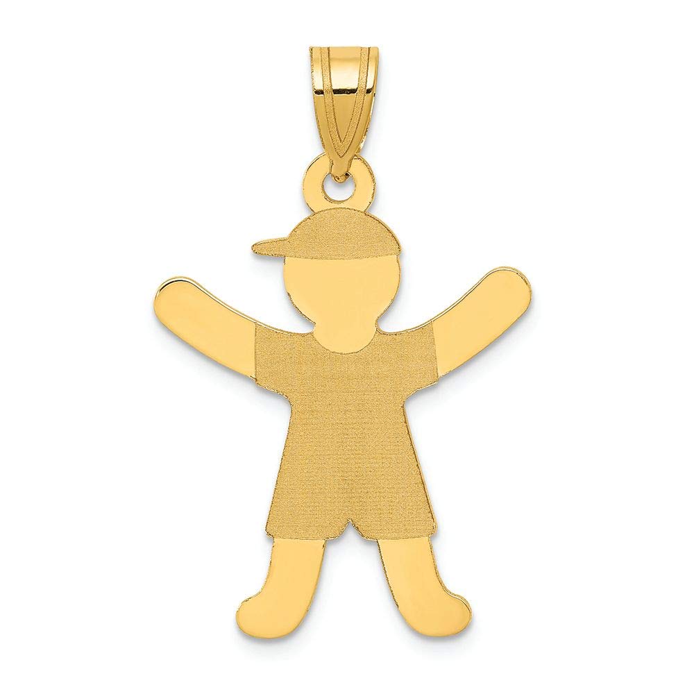 14K Yellow Gold Laser-Polished Hat Charm Pendant - Elegant Jewelry Gift for Women, Perfect for Birthdays, Anniversaries & Special Occasions