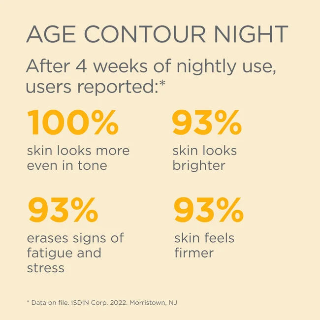 ISDIN ISDINCEUTICS Age Contour Night Cream - Anti-Aging Face Moisturizer for Wrinkles & Fine Lines | Night Repair Treatment for Dry Skin | Perfect for Evening Skincare Routine & Overnight Hydration