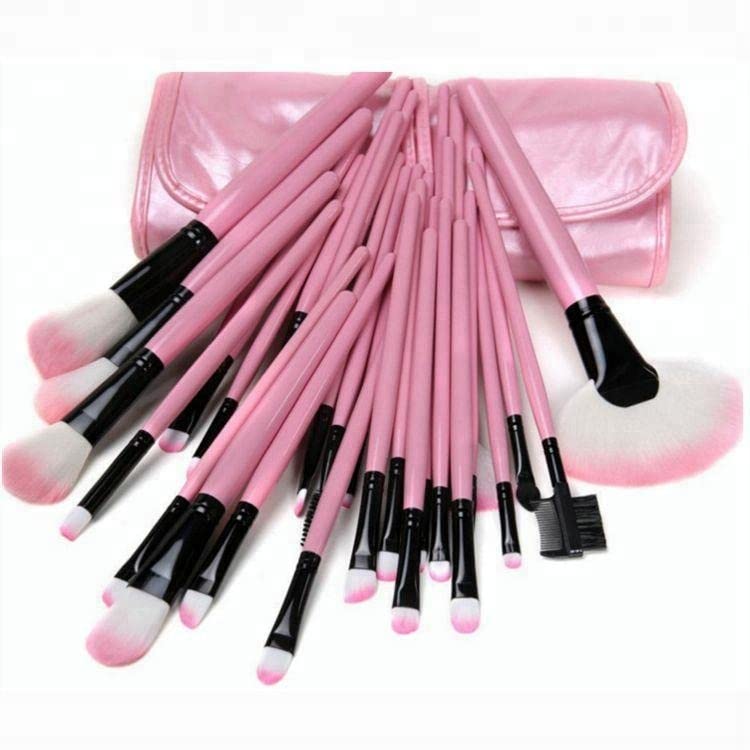 AVTY Professional 32-Piece Makeup Brush Set - Premium Synthetic Foundation, Blending, Powder, Blush, Eyeshadow & Eyeliner Brushes with PU Leather Case | Perfect for Makeup Artists, Beginners & Travel