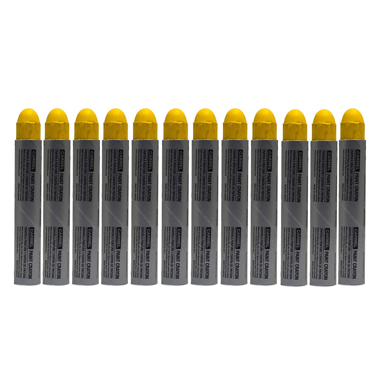 12 Pack Yellow Carmel Paint Crayons - Oil-Based Solid Paint Markers for Wood, Canvas & Multi-Surface Art Projects - Great for DIY Crafts, Home Decor & Professional Artwork