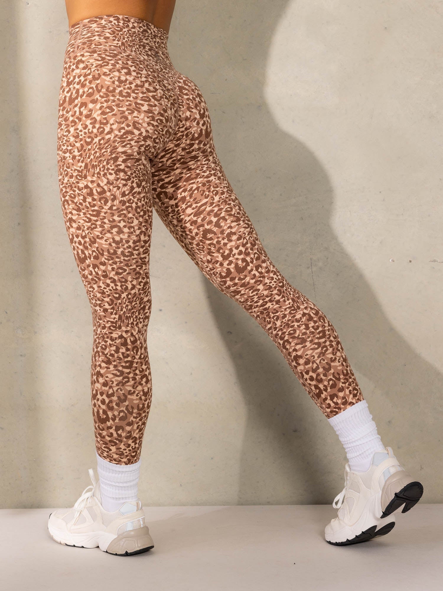 Empower High Waisted Leggings for Women - Mocha Leopard Print Yoga Pants, Tummy Control Workout Leggings - Perfect for Yoga, Gym & Casual Wear