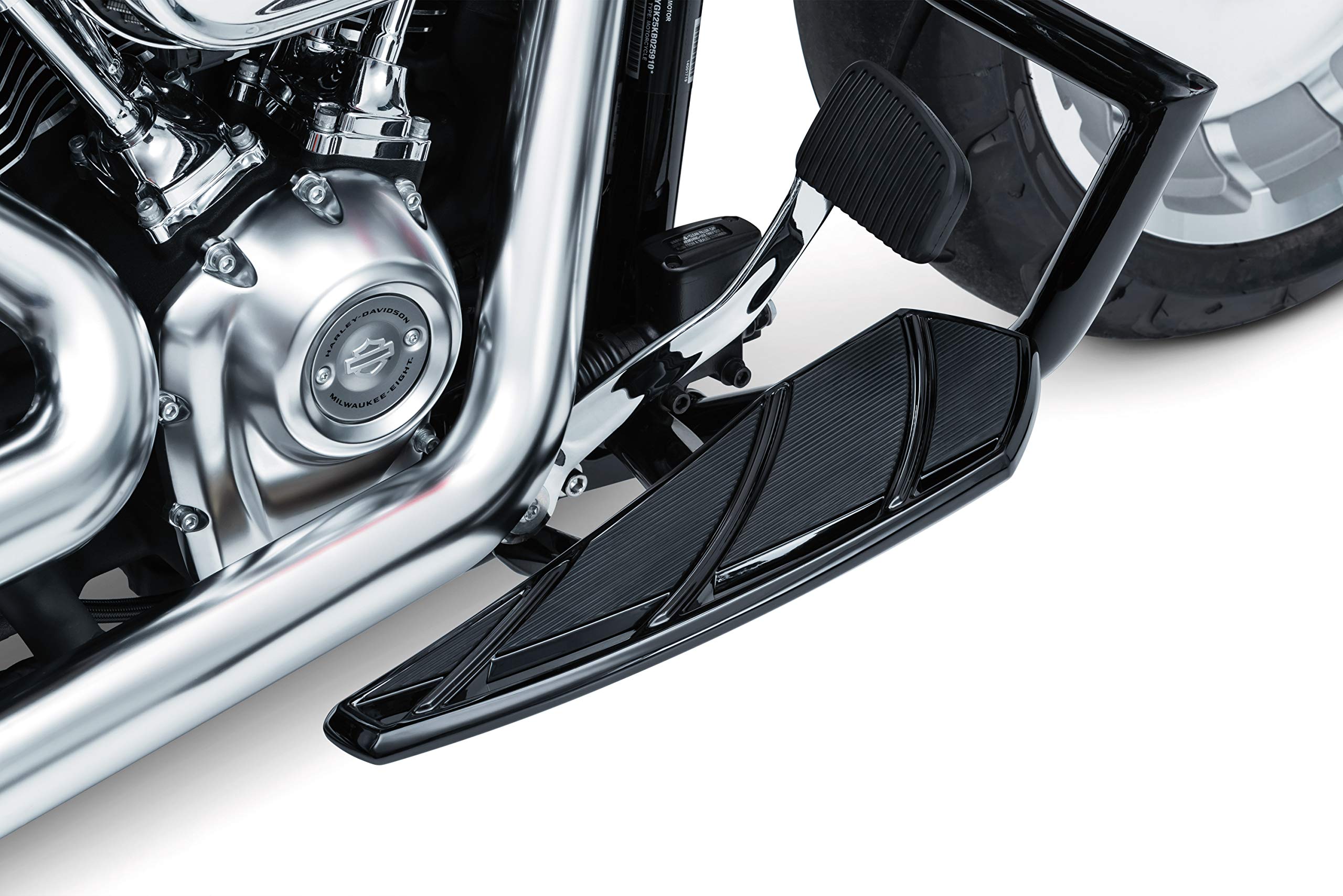 Kuryakyn 5795 Phantom Driver Floorboards for Harley-Davidson Softail (2018-2020) - Gloss Black Motorcycle Foot Controls (1 Pair) | Enhanced Comfort & Style for Long Rides & Custom Builds
