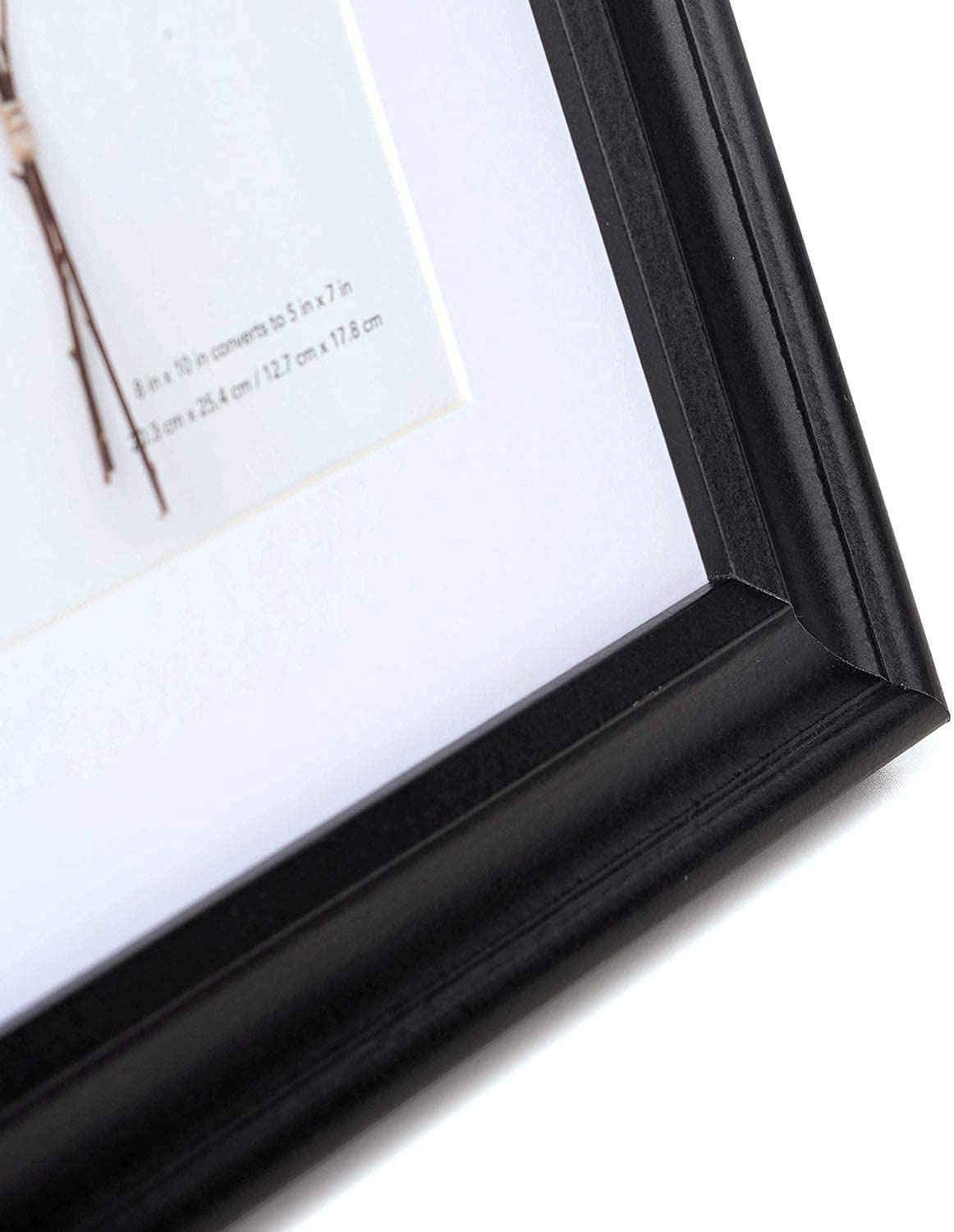 11x14 Black Picture Frames Set of 2 - 8x10 with Mat, HD Plexiglass - Wall Mount for Home & Office Decor
