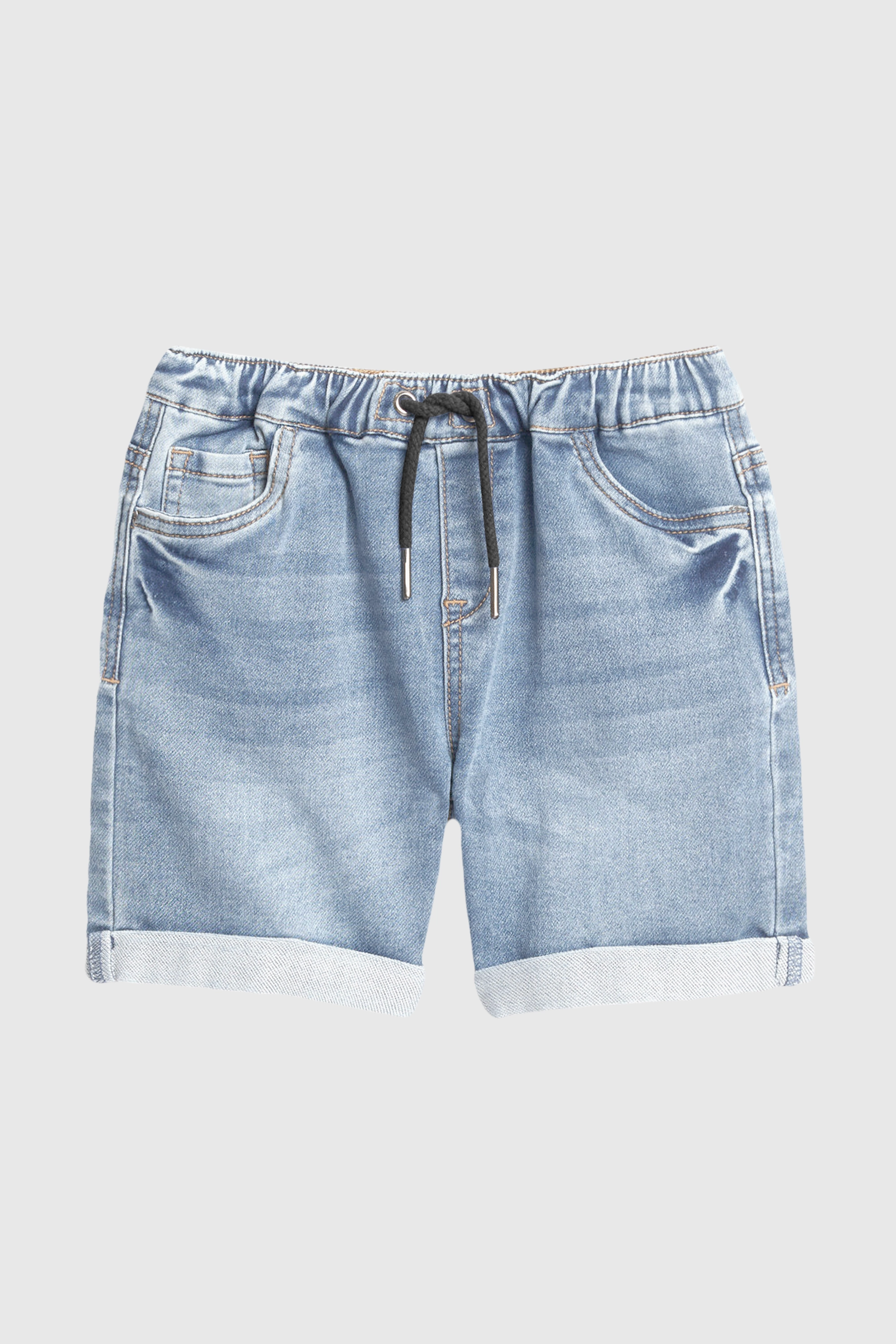 Stylish Folded Denim Shorts for Women - High Waisted Distressed Denim Cutoffs - Perfect for Summer, Beach, and Casual Outings