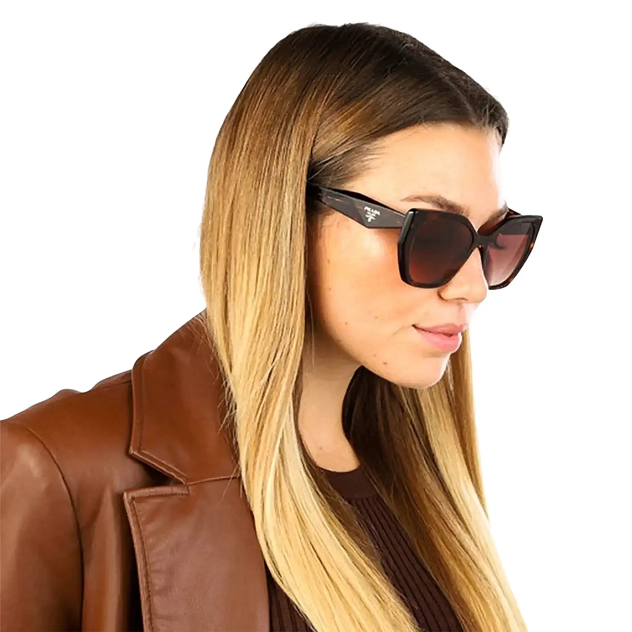 Prada PR 19ZS 2AU6S1 Tortoise Shell Sunglasses for Women - Luxury Designer Shades for Beach, Driving & Outdoor Fashion