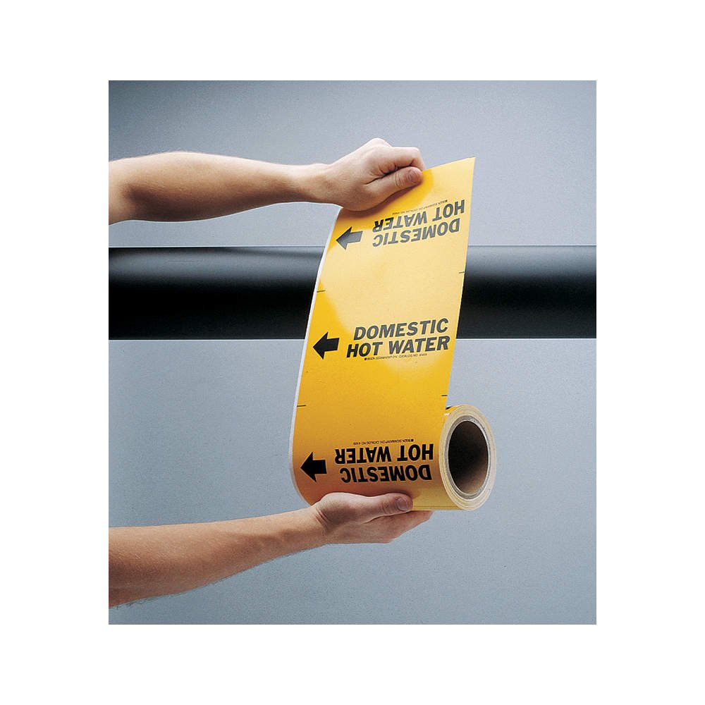 Brady 15522 Green Pipe Marker for City Water - Durable Pipe Identification for Plumbing, Industrial & Utility Applications