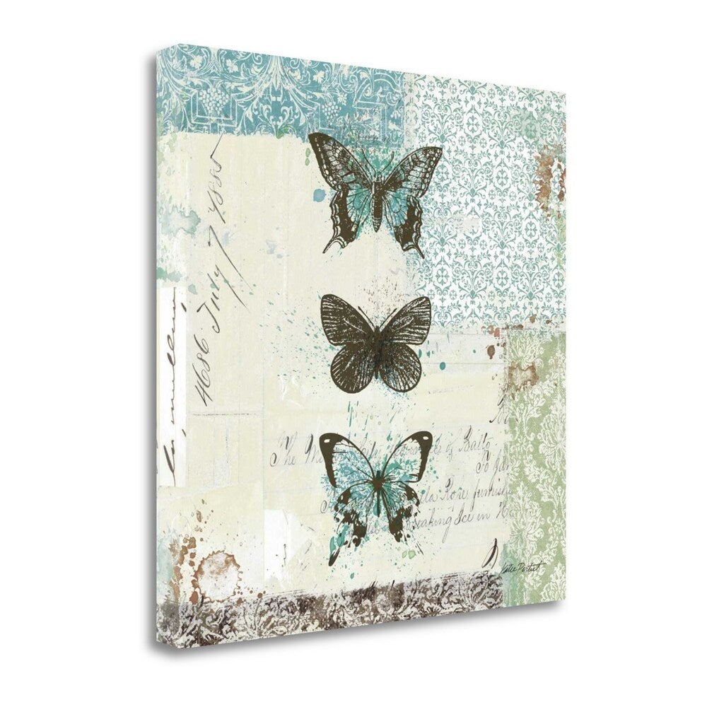 Bees N Butterflies No. 2 by Katie Pertiet - Premium Giclee Art Print on Gallery Wrapped Canvas - Perfect for Home Decor, Living Room Wall Art & Gift Ideas
