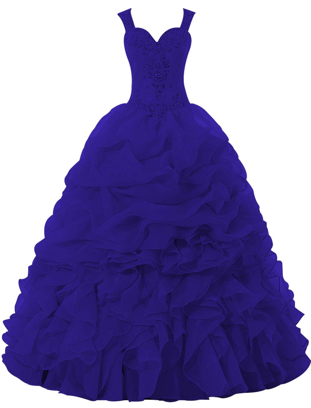 JAEDEN Elegant Ruffled Quinceanera Dress | Sleeveless Ball Gown Prom Dress for Women | Perfect for Formal Evening Events, Homecoming & Sweet 16 Parties