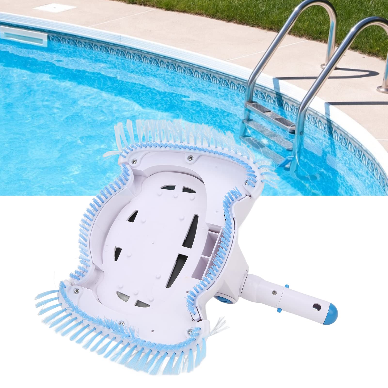 Pool Vacuum Head - Manual Suction Pool Cleaner for Efficient Swimming Pool Cleaning | Reaches Tight Corners & Steps | Ideal for In-Ground & Above Ground Pools