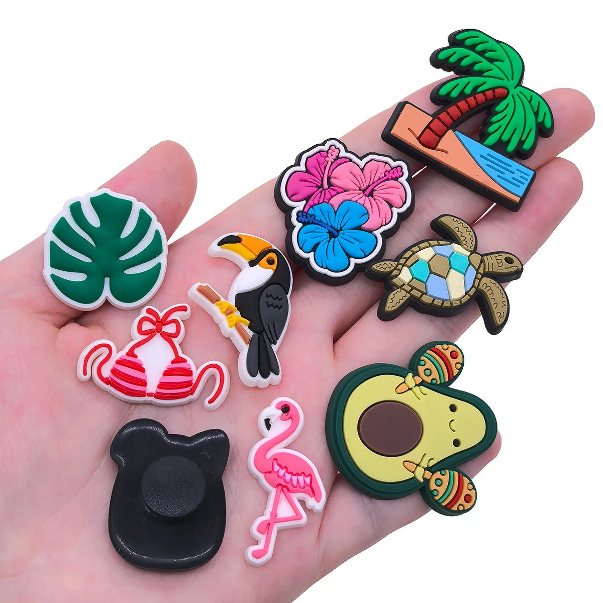 Trendy Summer Beach Shoe Charms Pins for Crocs - Fun Shoe Accessories & Decorations for Kids & Adults - Perfect for Christmas Parties, Beach Vacations & Everyday Wear