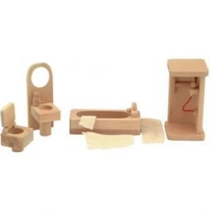 Miniature Dollhouse Bathroom Furniture Set - Realistic Tiny Bathtub, Sink & Toilet for Dolls House - Perfect for DIY Crafts, Collectors & Kids Playroom Decor