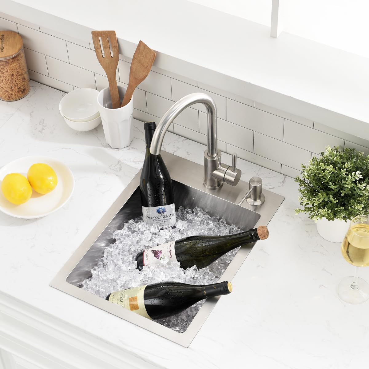 VOKIM 14-inch Drop-in Bar Sink - 14