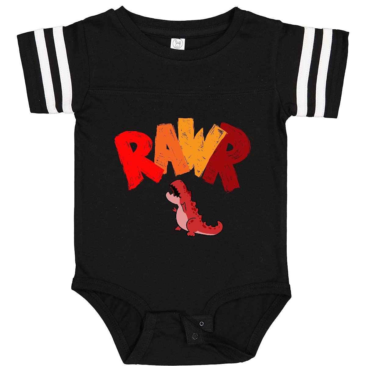 Inktastic Lil' Red Tyrannosaurus Rawr Dinosaur Baby Bodysuit - Cute Dino Outfit for Boys & Girls, Perfect for Birthdays, Playdates & Photo Shoots